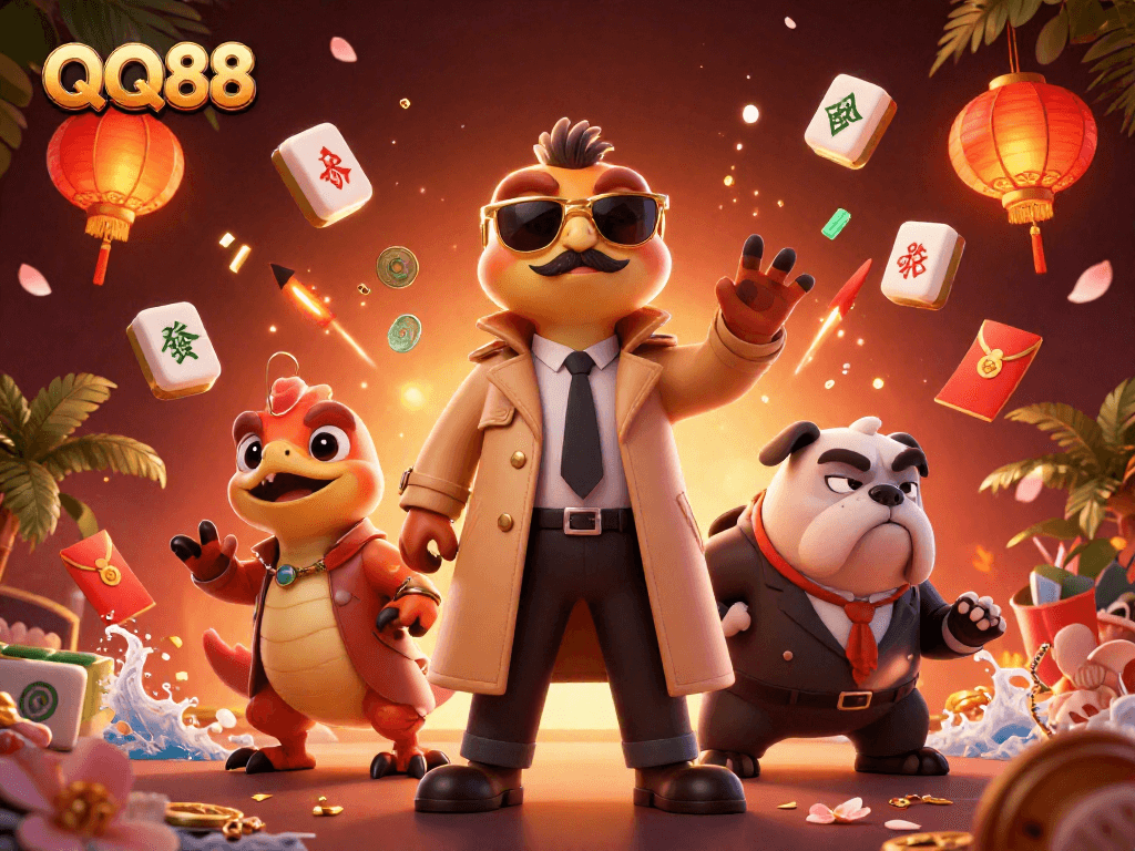 Experience excitement at QQ88 casino with raptors in disguise entering a VIP lounge.