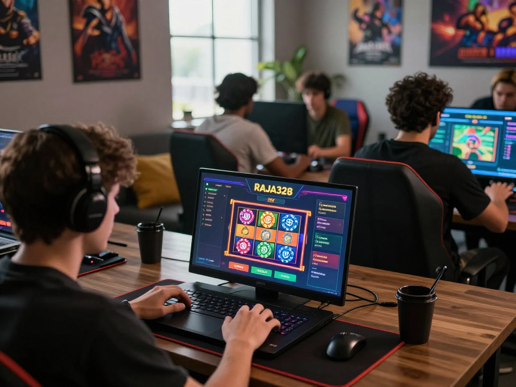 RAJA328 link showcases an online gaming scene with players engaged in dynamic activities, embodying excitement and community for 2026.