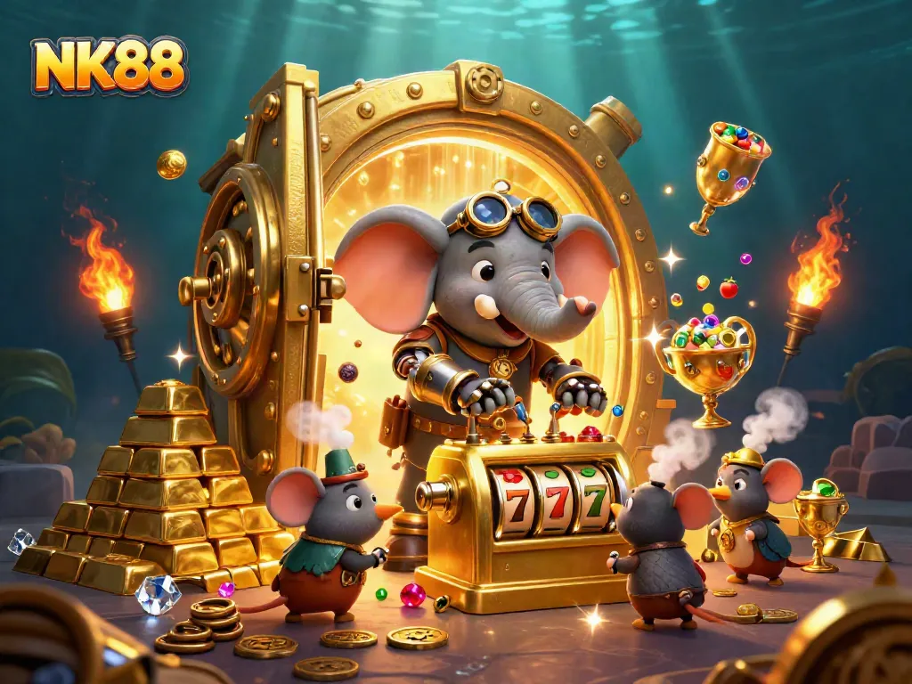 Engage with the exciting NK88 slot machine experience featuring steampunk characters.