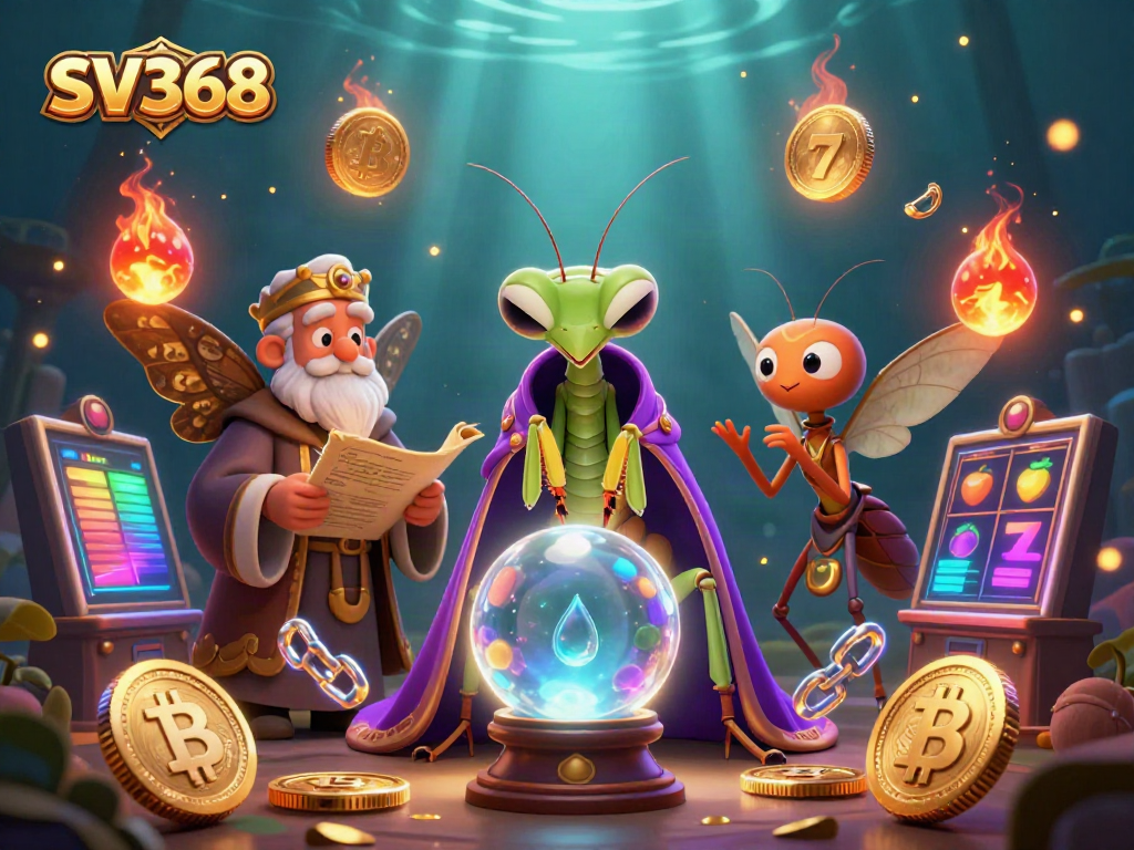 Engage with thrilling games at SV368's immersive online casino featuring slot machines and vibrant characters.