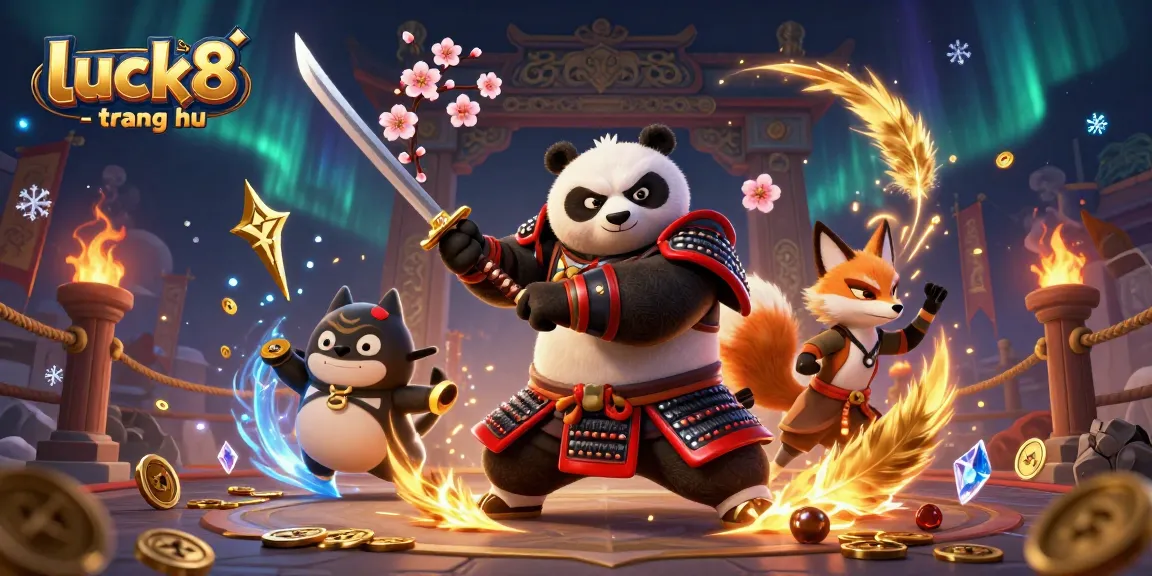 Experience fun and excitement with luck8 - trang chủ featuring vibrant casino characters in action.