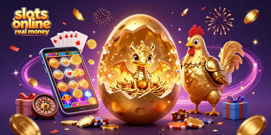 Experience exciting slots online real money with a dynamic scene of golden characters and action!