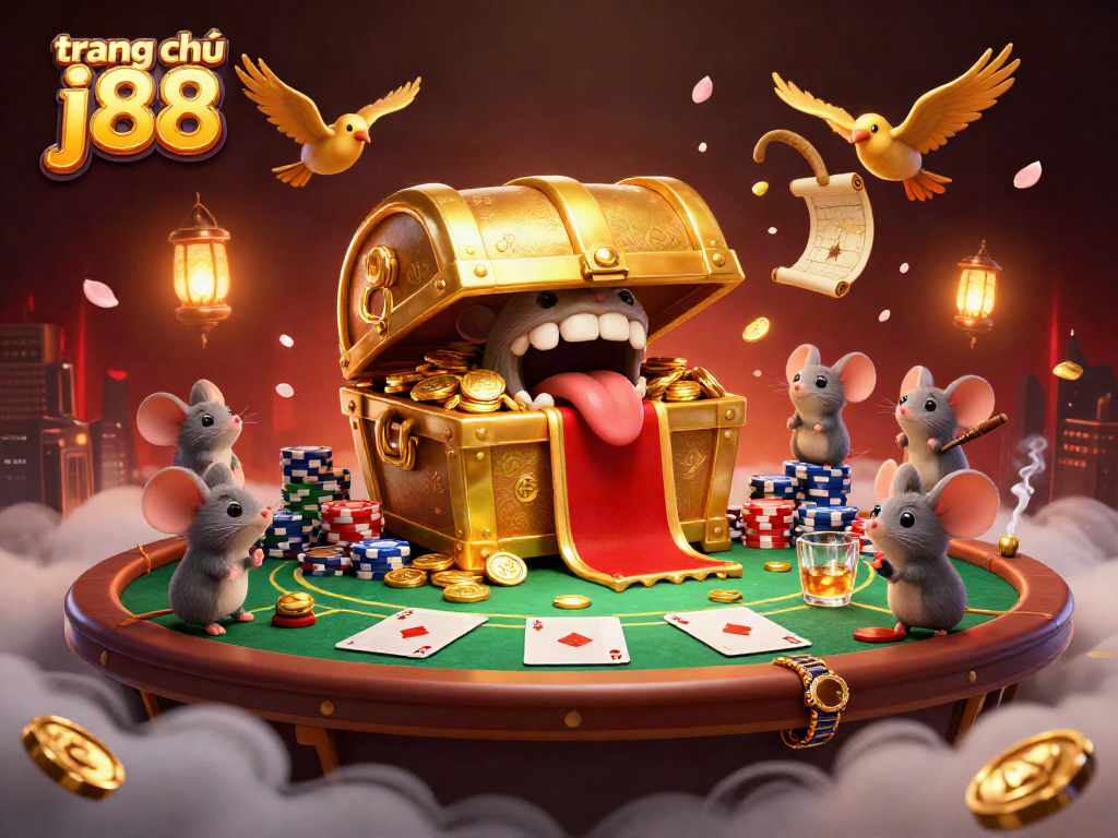 Engage with the thrilling world of trang chủ j88 at this vibrant casino illustration featuring an adventurous scene.