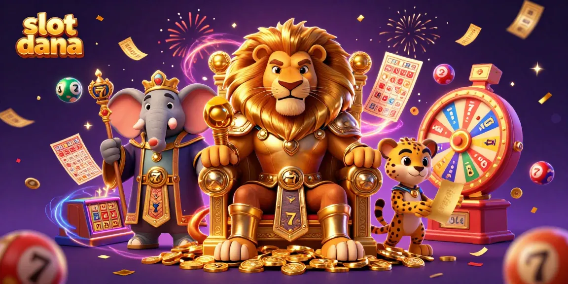 Menarik keberuntungan dengan slot dana melalui ilustrasi kasino yang meriah dan penuh warna