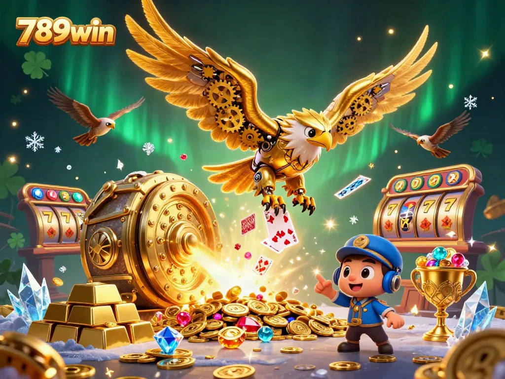 Experience thrilling wins at 789win with an exciting casino dive featuring cards, eagles, and vault treasures!