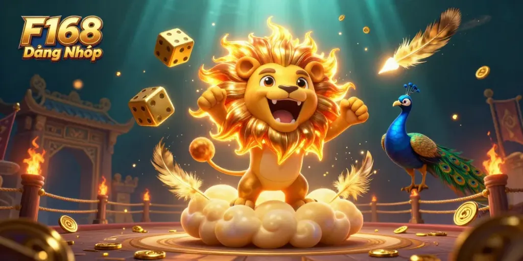 Experience F168 Đăng Nhập with this vibrant 3D representation of thrilling casino action and adventure.