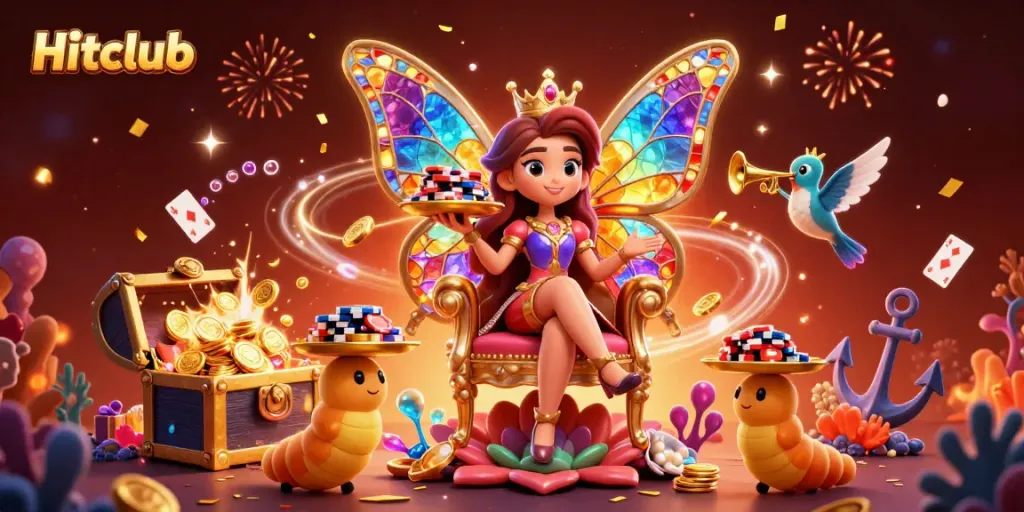 Hitclub offers thrilling gameplay with a vibrant casino scene featuring unique characters and exciting elements