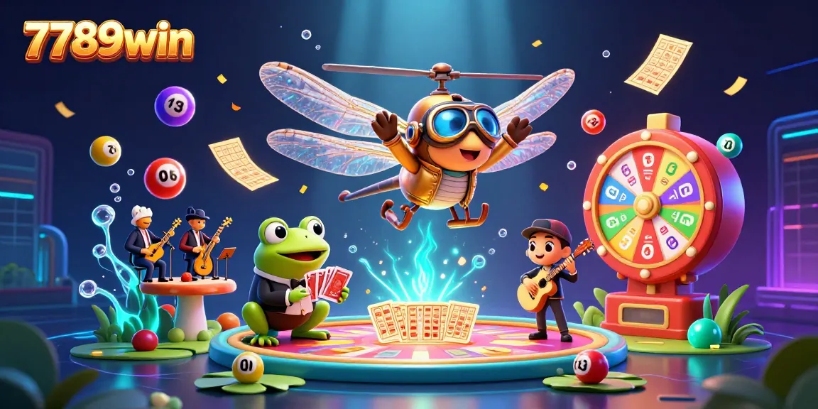 Experience the vibrant world of 7789win with lively casino characters and colorful gaming elements.