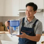 Waterdrop PT-61B Water Filter Pitcher showcased by trusted local contractor during home service consultation.